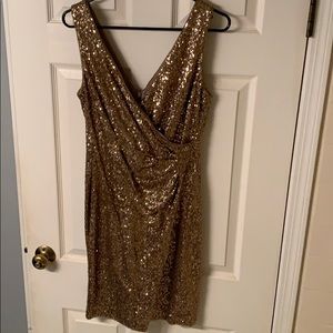 Ralph Lauren gold sequin dress
